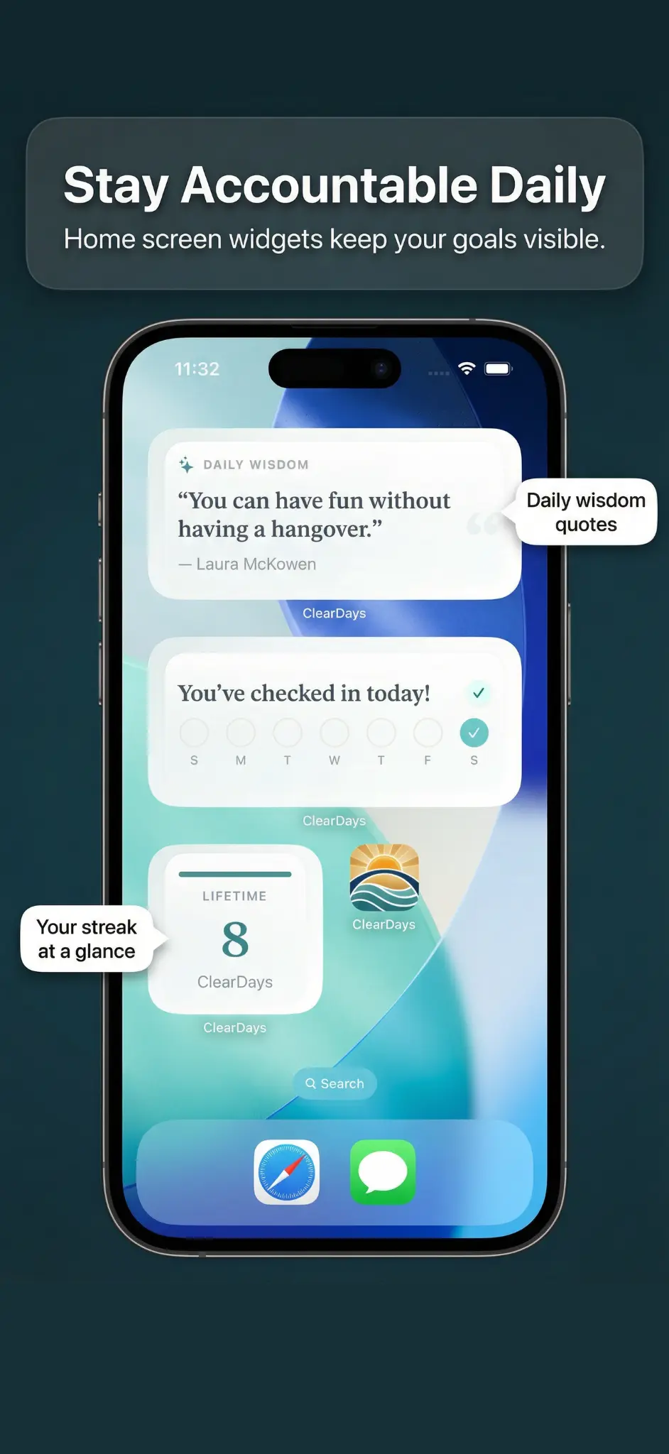 ClearDays Home Screen Widgets